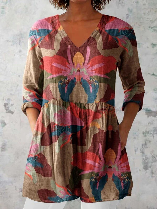 ALINA - BLUSA LARGA DE ESTAMPADO