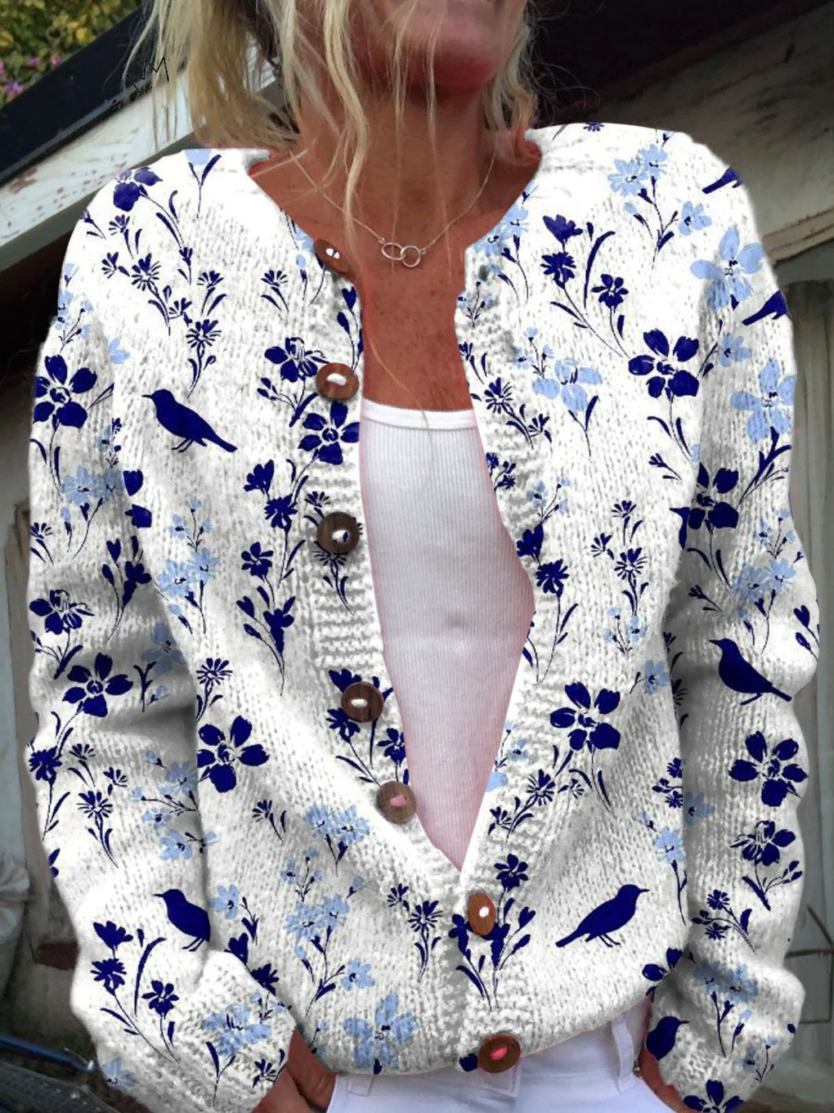 VYNORA - REBECA FLORAL CON BOTONES