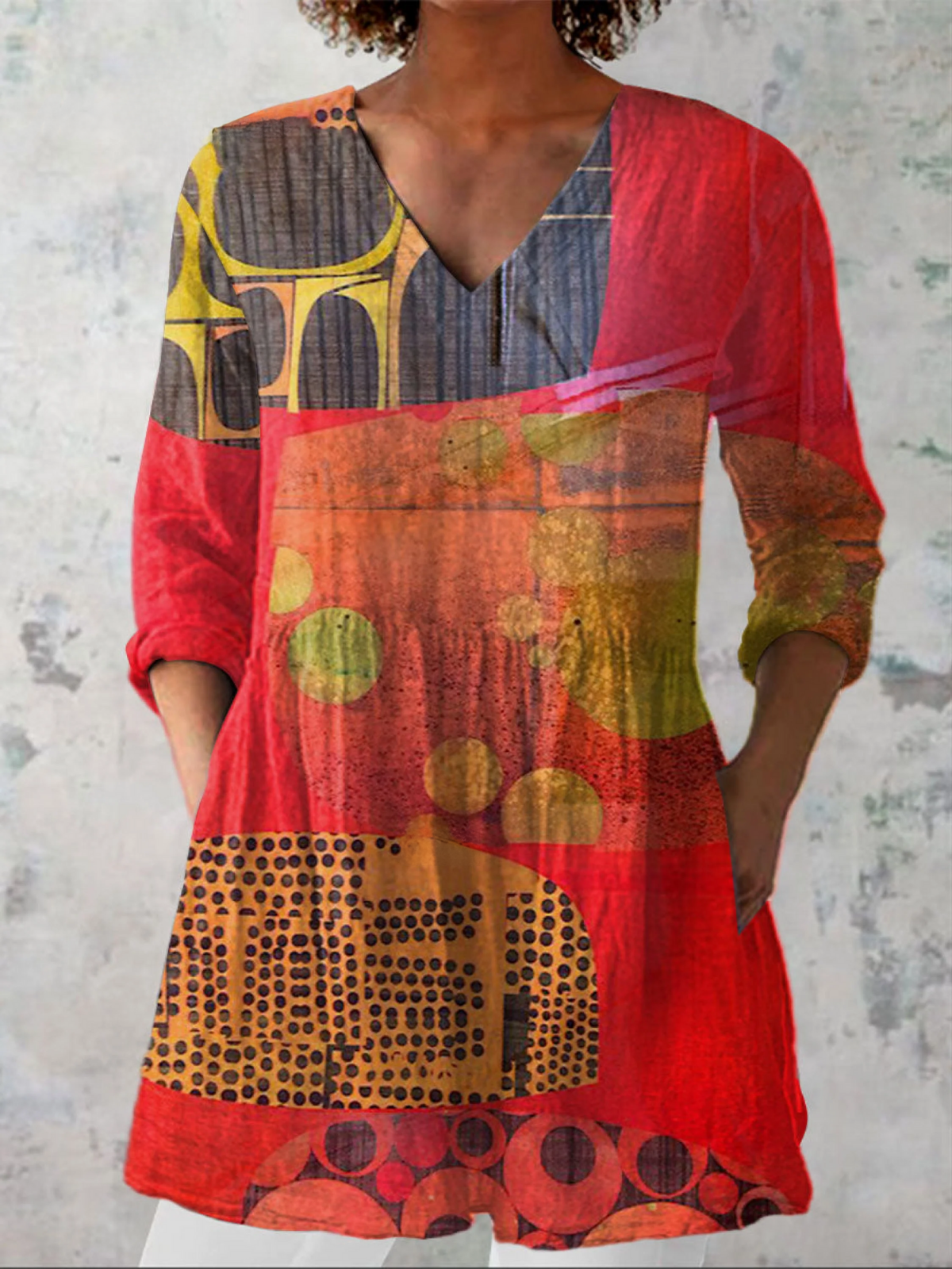SKYLAR - BLUSA LARGA DE ESTAMPADO