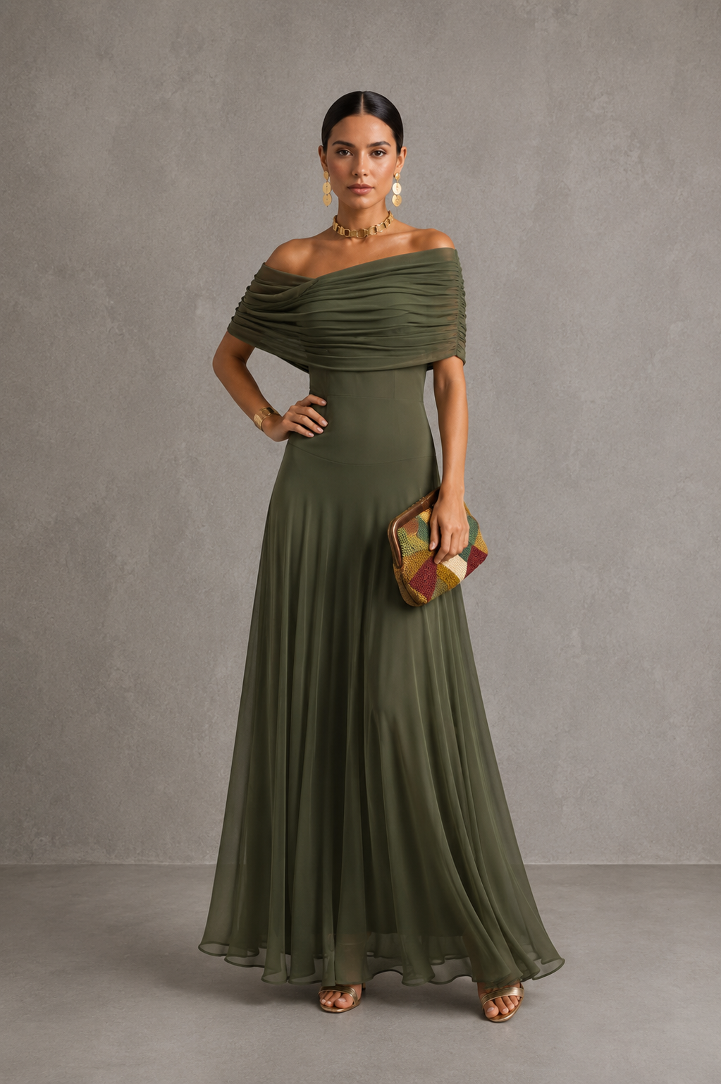 CARLA - VESTIDO LARGO ELEGANTE