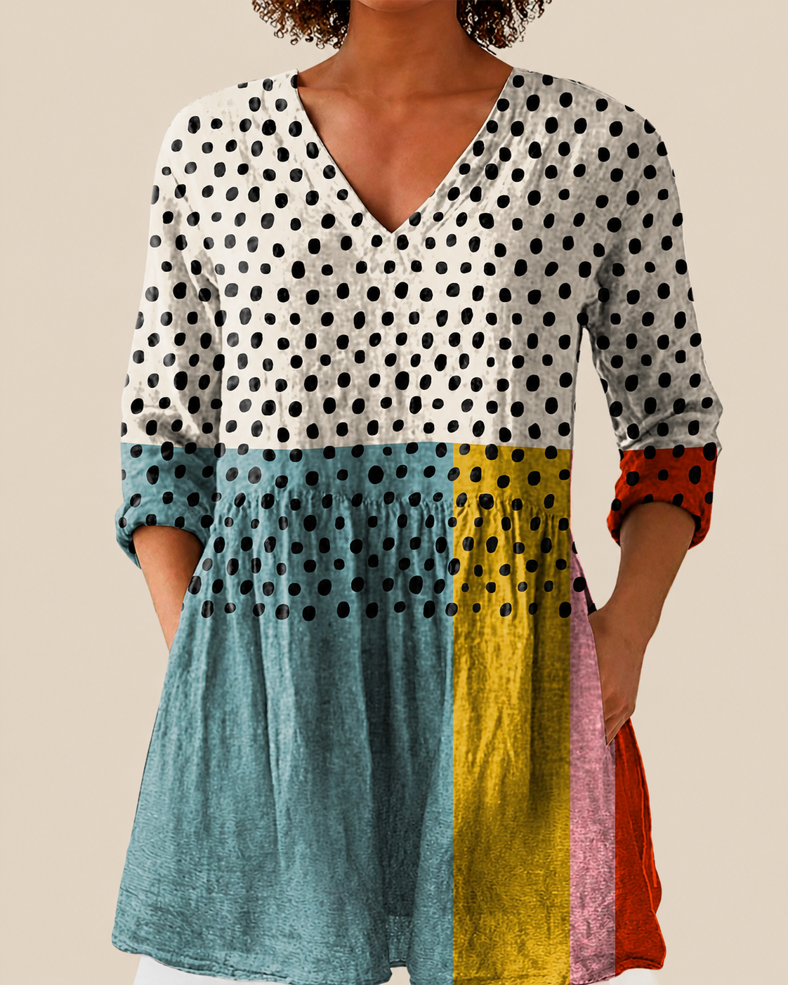 NOLA - BLUSA LARGA DE ESTAMPADO