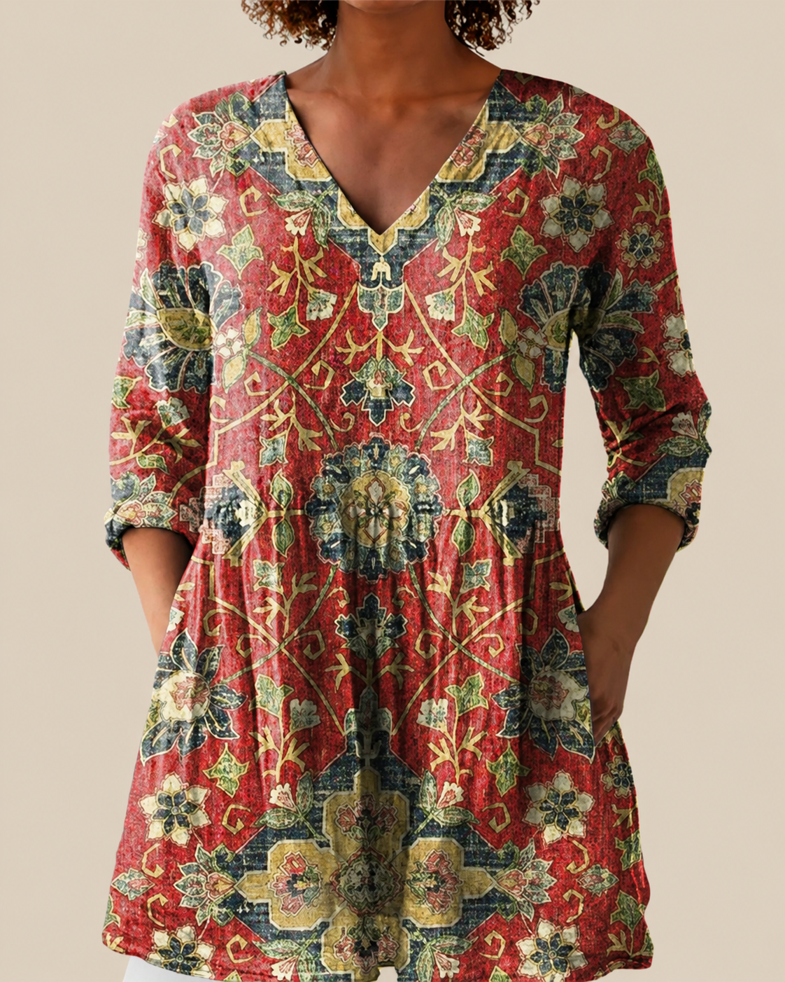 WREN - BLUSA LARGA DE ESTAMPADO