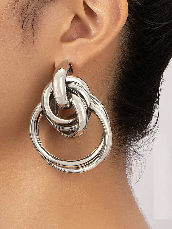 AURA - PENDIENTES AROS ENTRELAZADOS