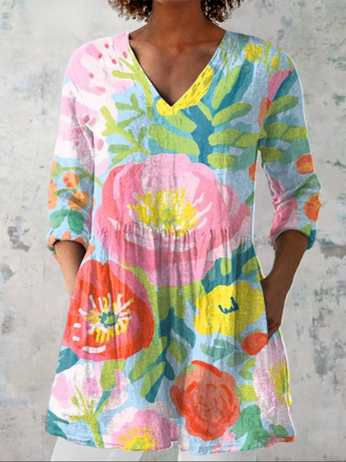 AYRA - BLUSA LARGA DE ESTAMPADO