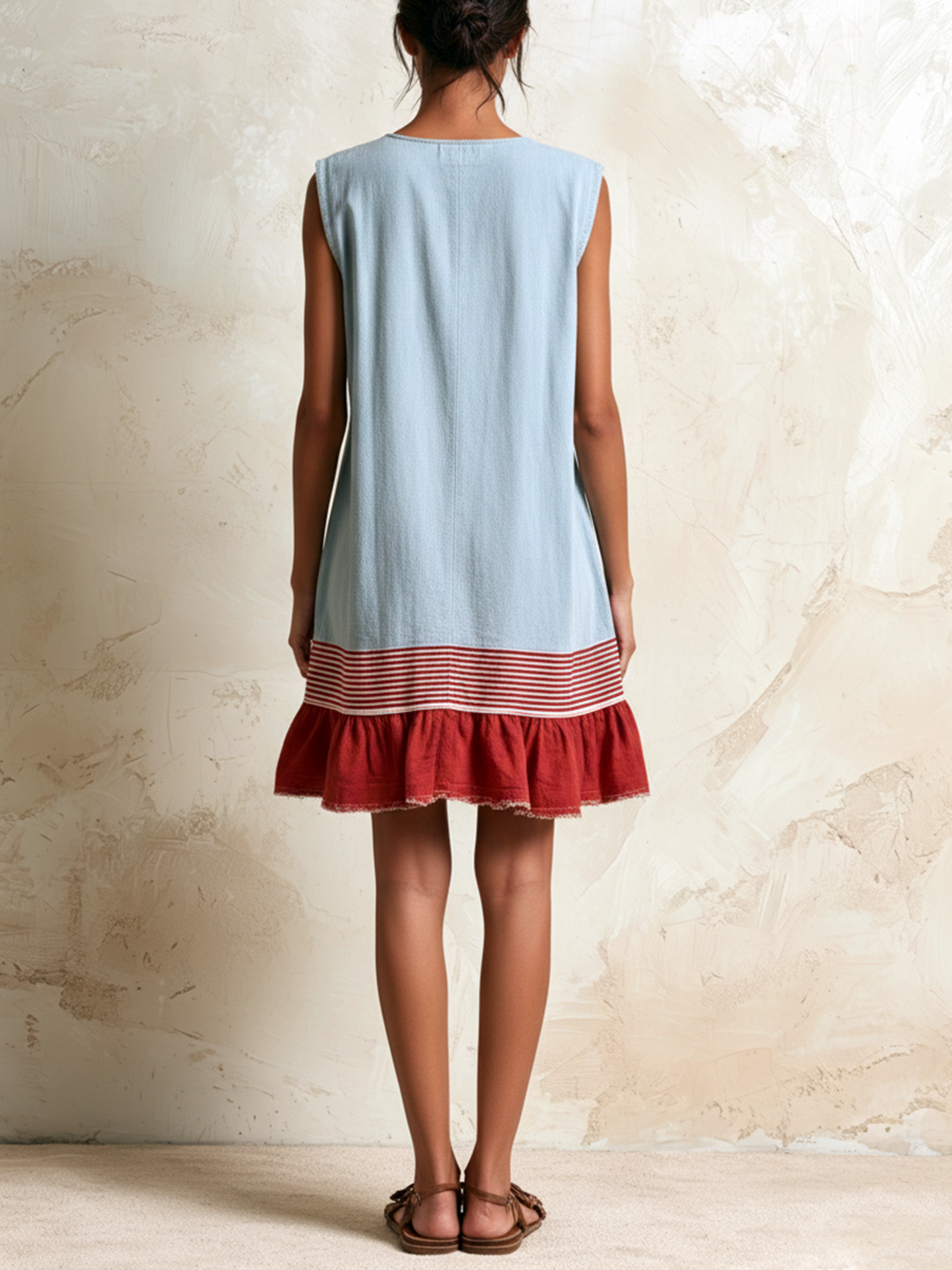 HAZEL - VESTIDO TÚNICA CON VOLANTE