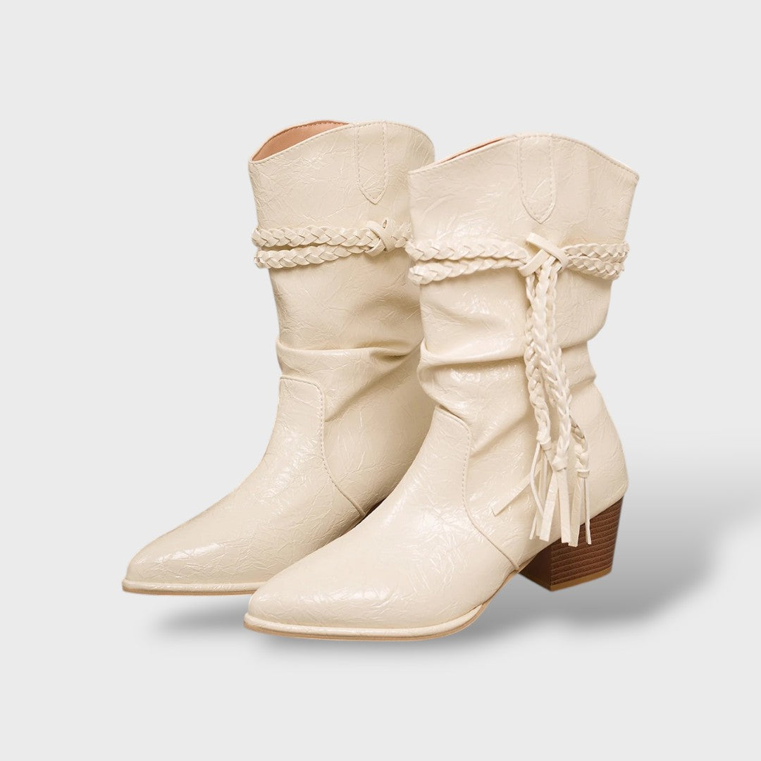 SELENA - BOTINES WESTERN CON FLECOS