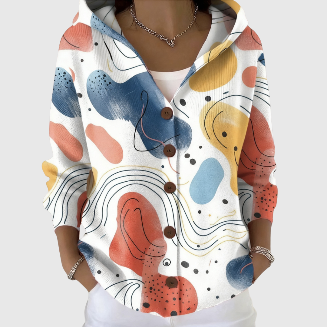 STELLA - CHAQUETA DE PUNTO CON CAPUCHA
