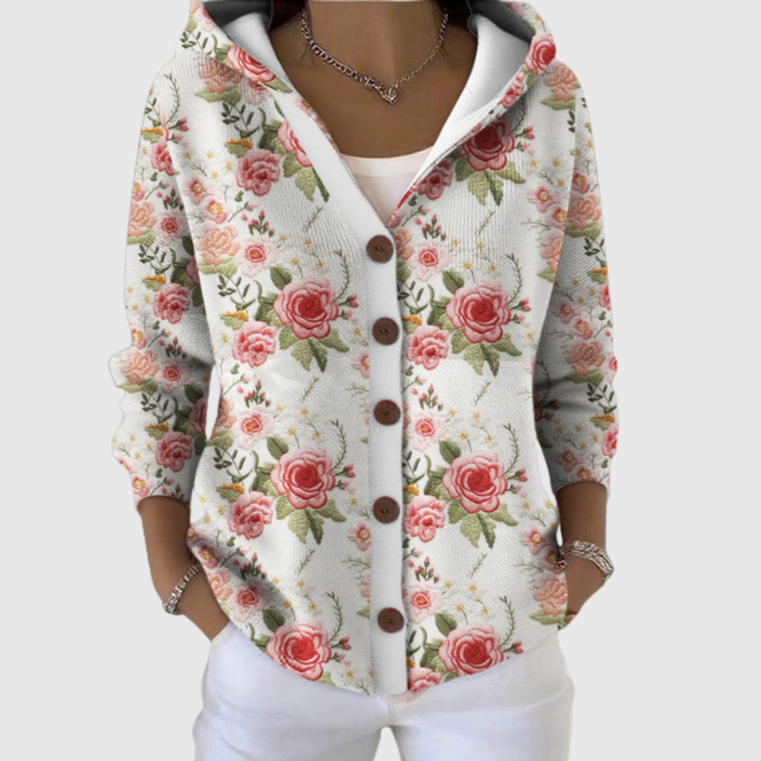 CESARINA - CHAQUETA DE PUNTO CON CAPUCHA
