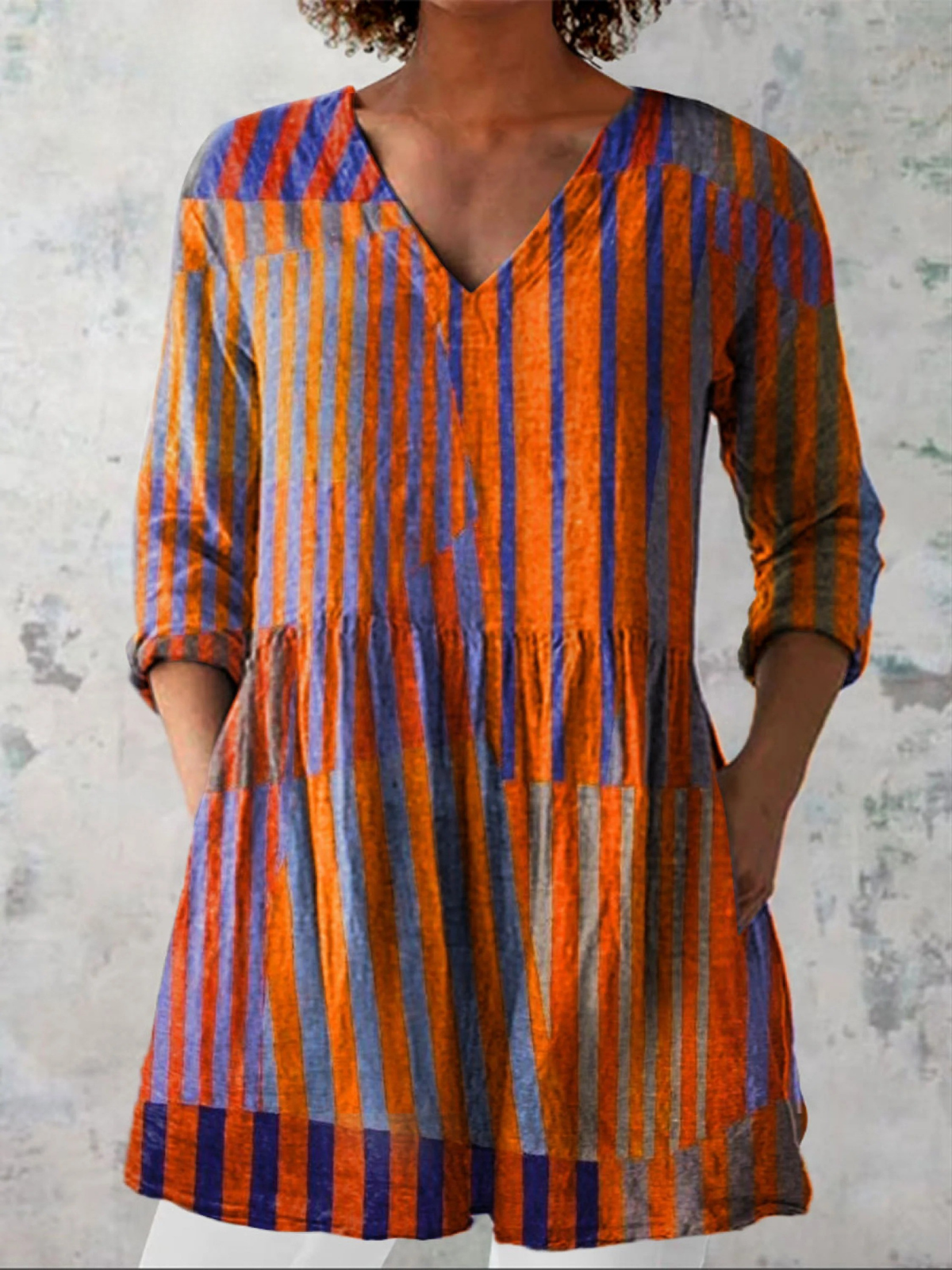 ELOWEN - BLUSA LARGA DE ESTAMPADO