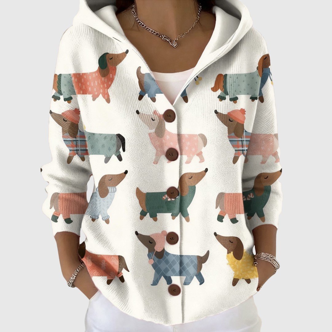 NEVE - CHAQUETA DE PUNTO CON CAPUCHA