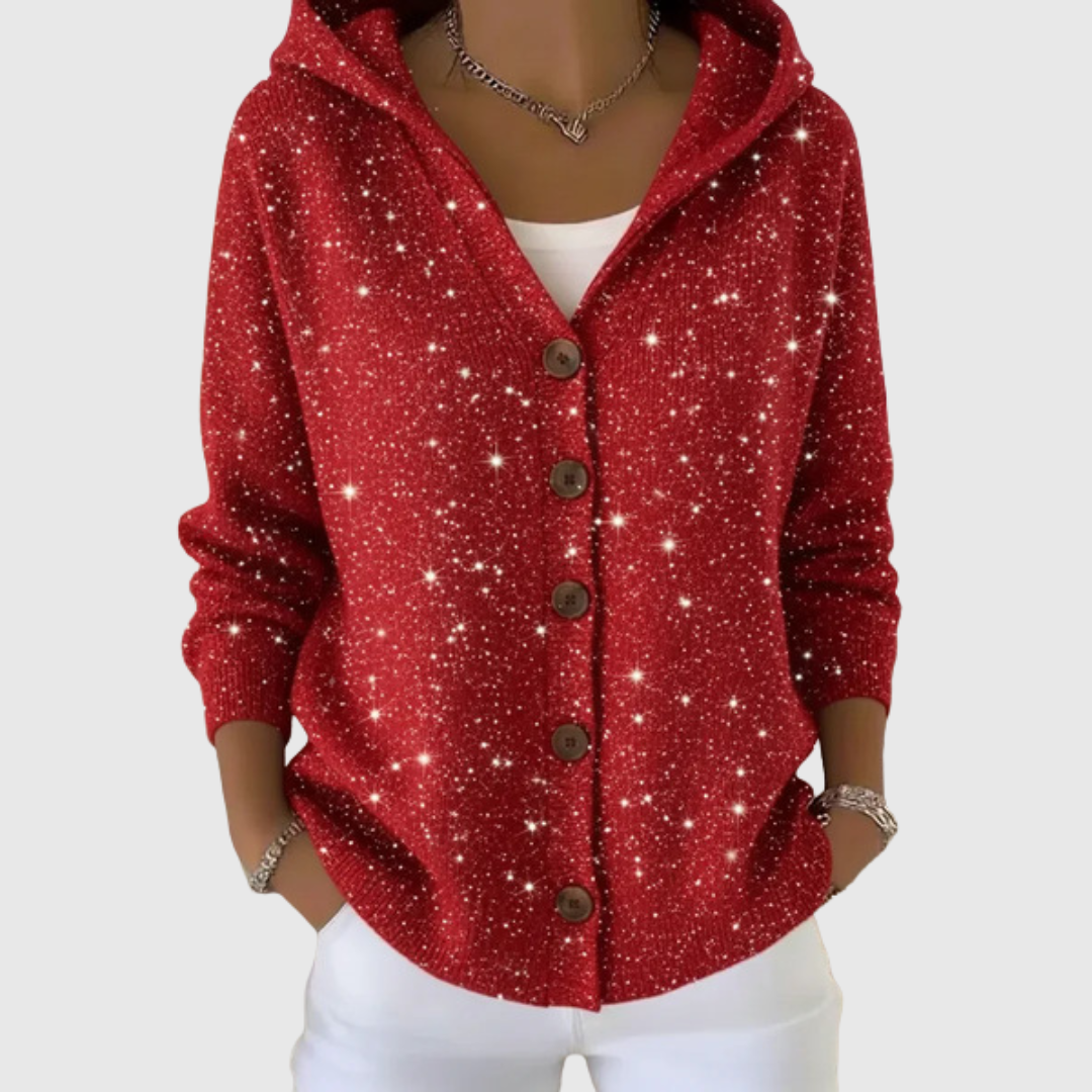 MANUELA - CHAQUETA DE PUNTO CON CAPUCHA