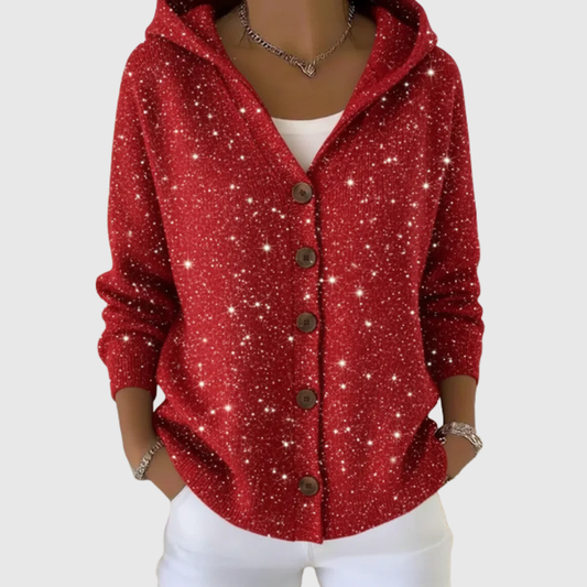 MANUELA - CHAQUETA DE PUNTO CON CAPUCHA
