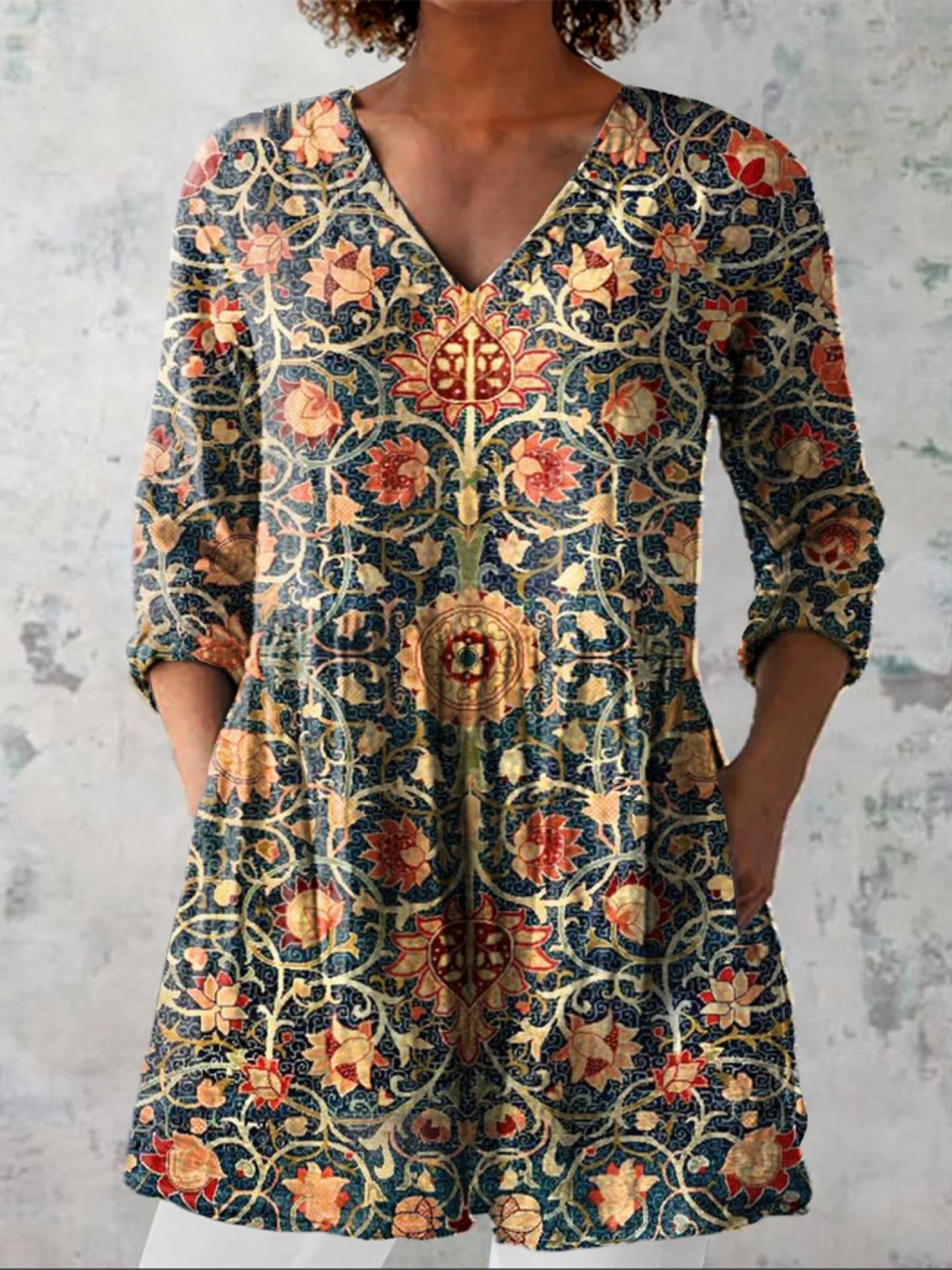 LIORA - BLUSA LARGA DE ESTAMPADO