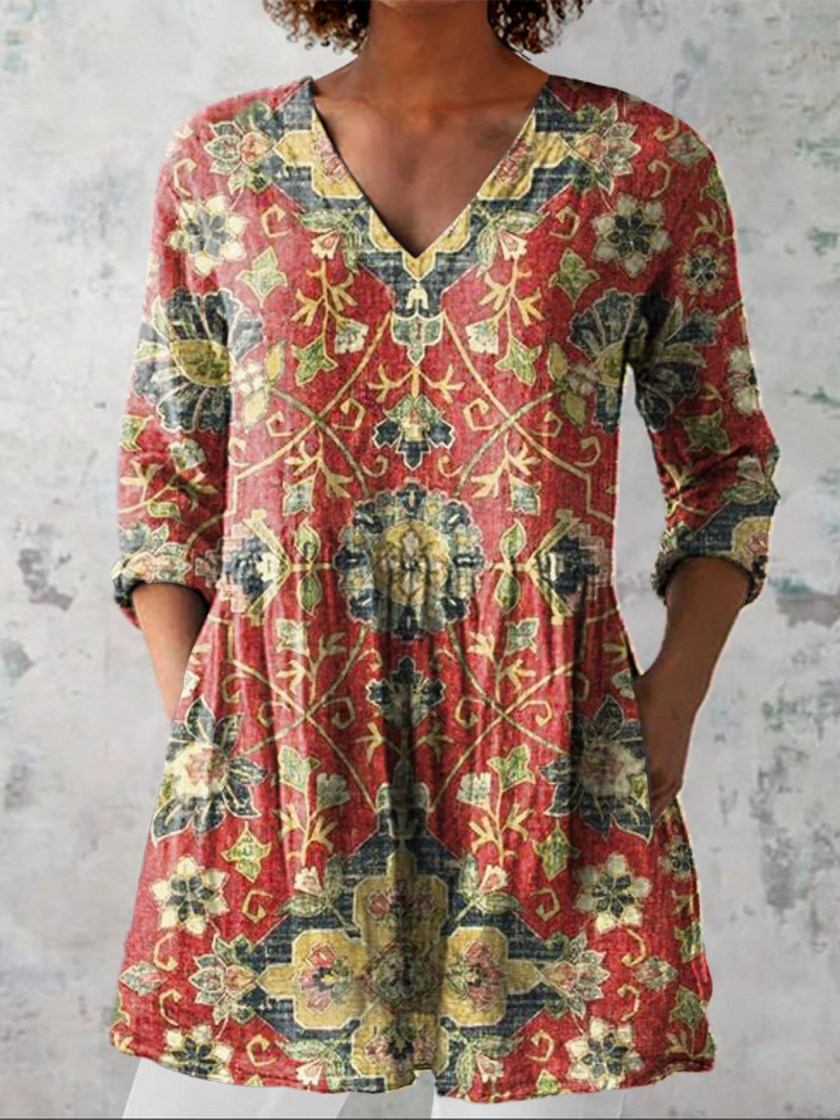 WREN - BLUSA LARGA DE ESTAMPADO
