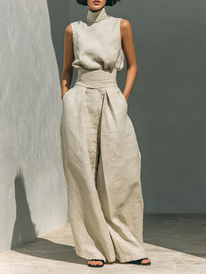 FLOR - CONJUNTO MINIMALISTA DE ALGODÓN Y LINO