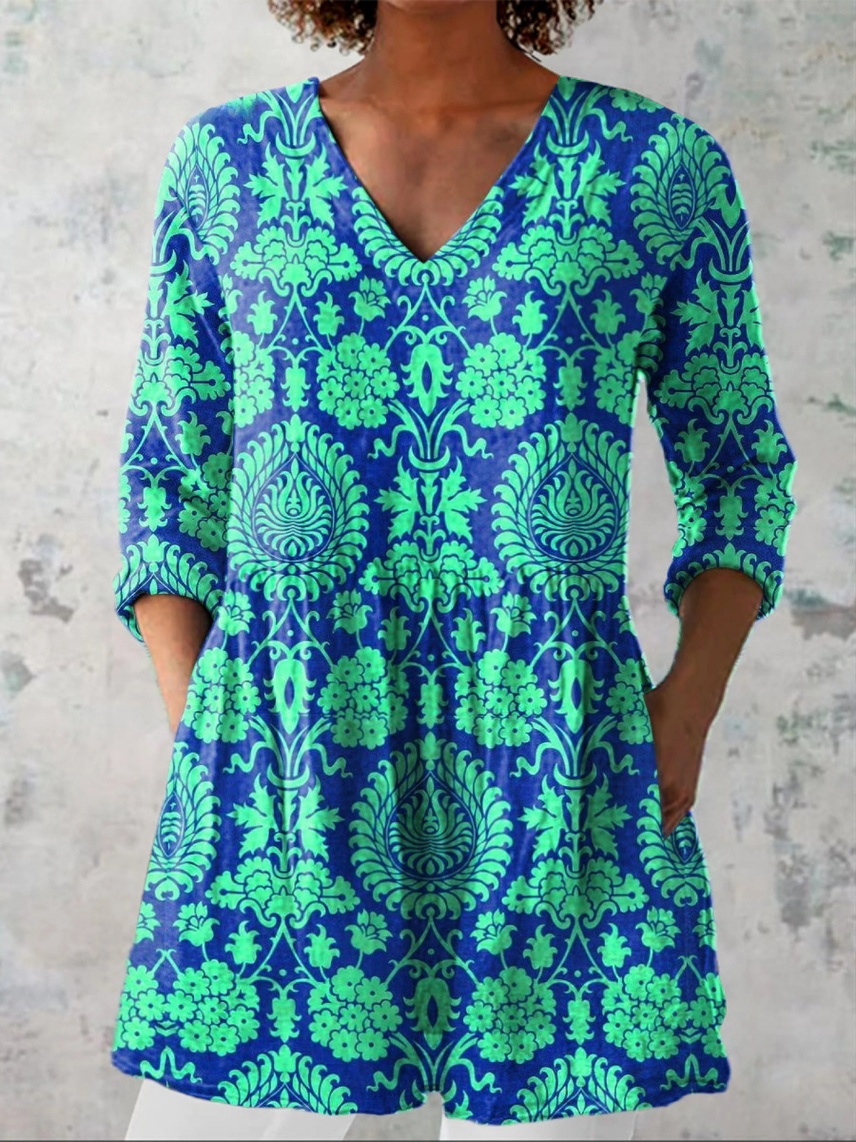 ROMY - BLUSA LARGA DE ESTAMPADO