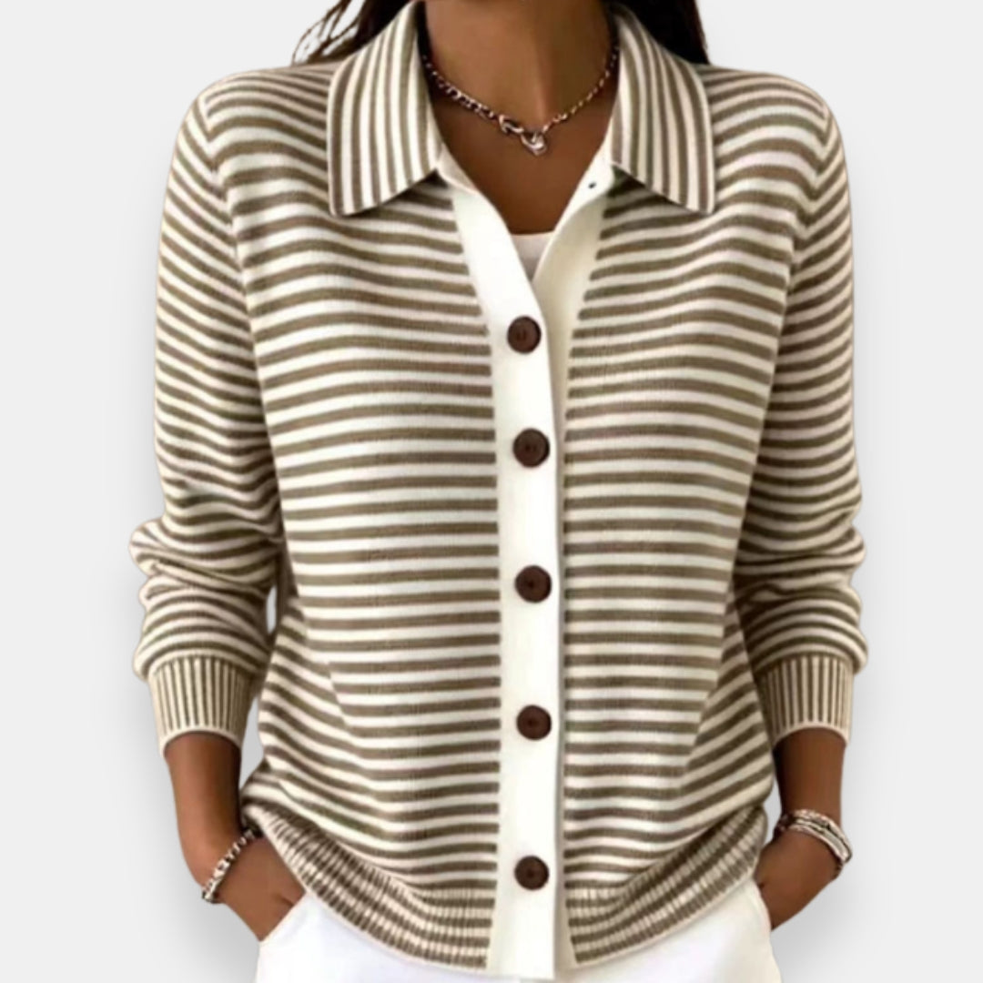 BLYTHE - CARDIGAN A RAYAS