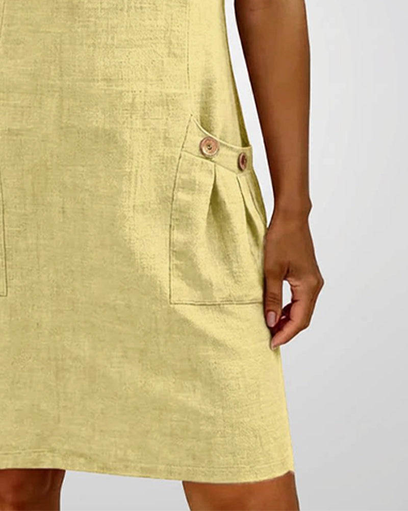 MARCHETTI - VESTIDO DE ALGODÓN CON BOLSILLO DE CREMALLERA