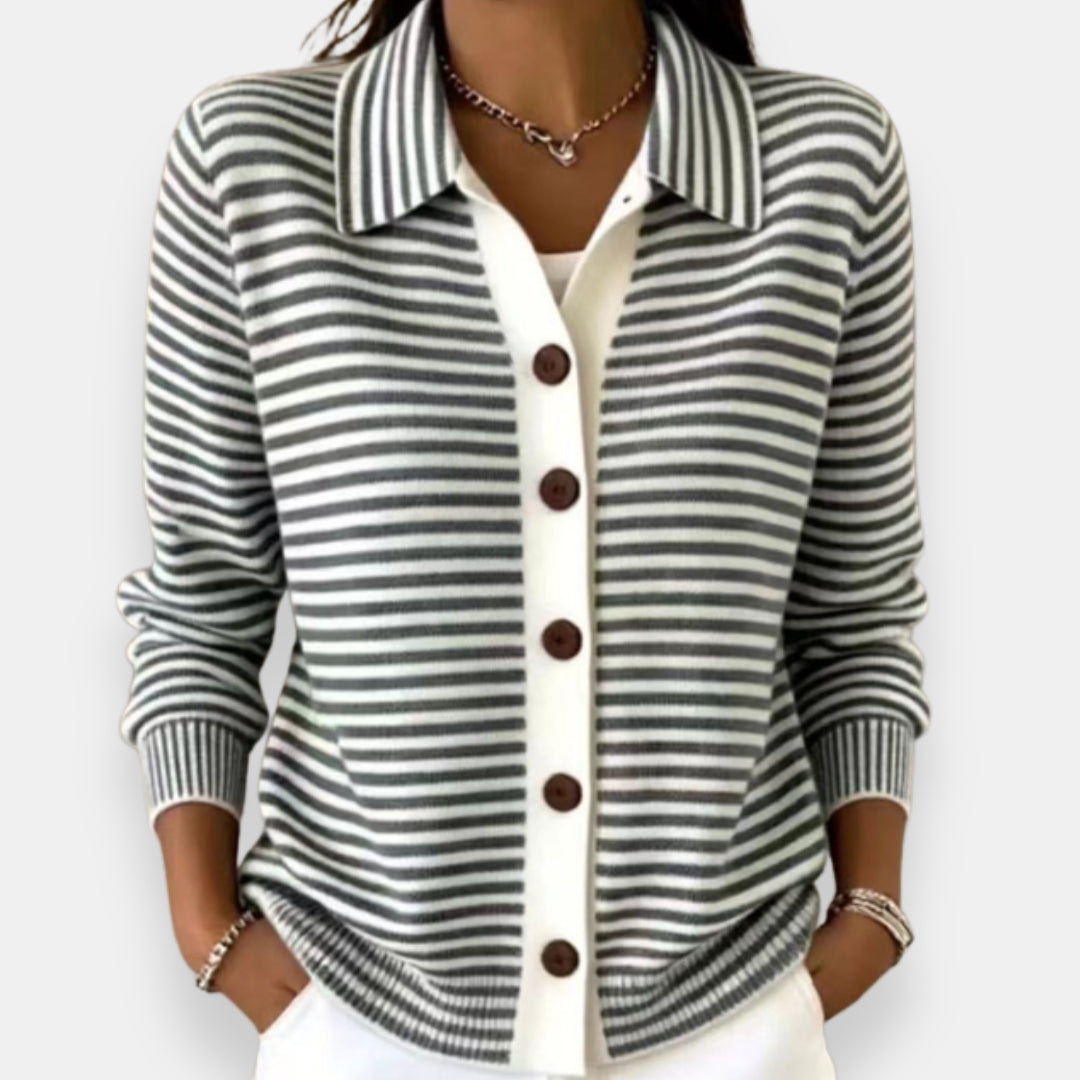 BLYTHE - CARDIGAN A RAYAS