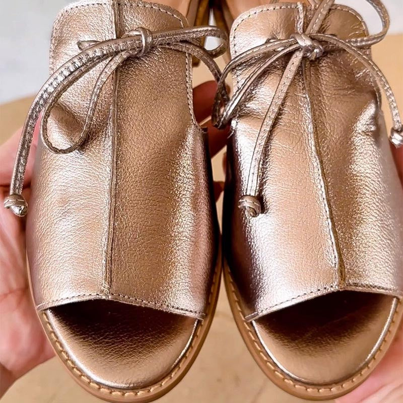 LILLIANA - SANDALIAS DE CUERO CON TIRAS