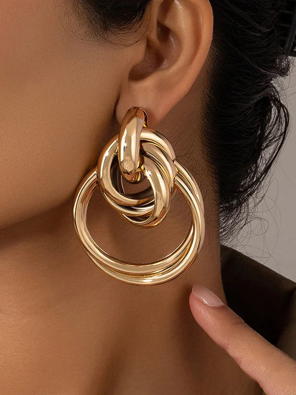 AURA - PENDIENTES AROS ENTRELAZADOS