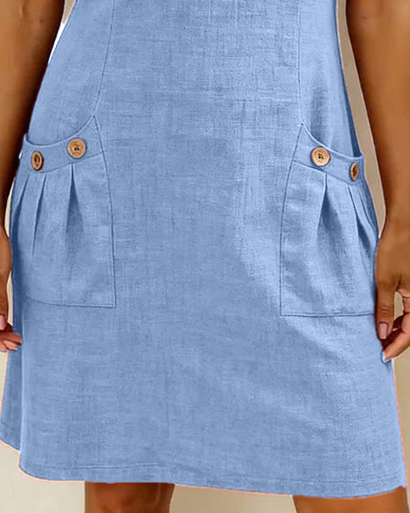 MARCHETTI - VESTIDO DE ALGODÓN CON BOLSILLO DE CREMALLERA