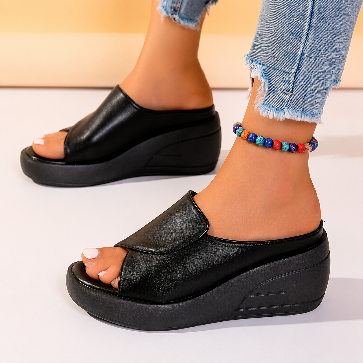 CELINE - SANDALIAS ORTOPÉDICAS CON CUÑA