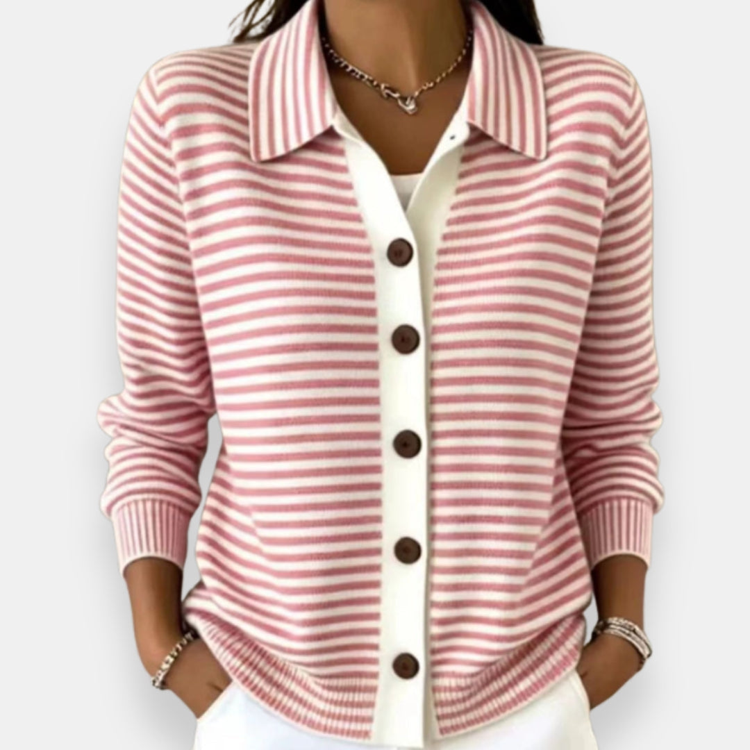 BLYTHE - CARDIGAN A RAYAS