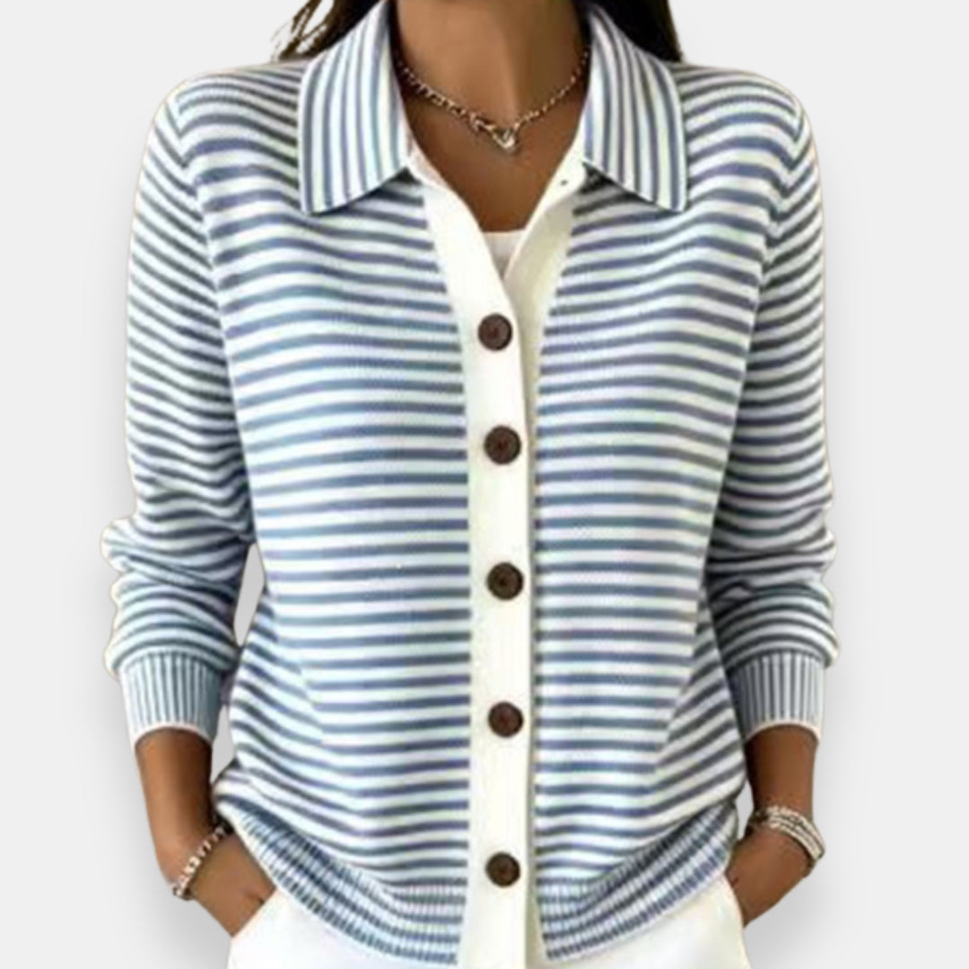 BLYTHE - CARDIGAN A RAYAS