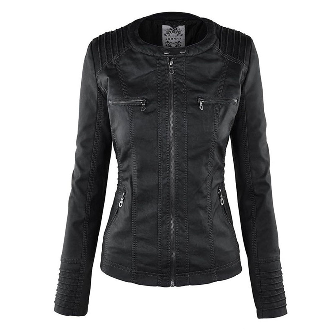 Flavia | Chaqueta de Piel Robusta y Elegante
