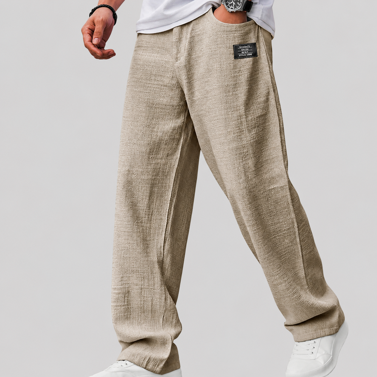 MARCO - PANTALONES DE LINO CASUAL PREMIUM