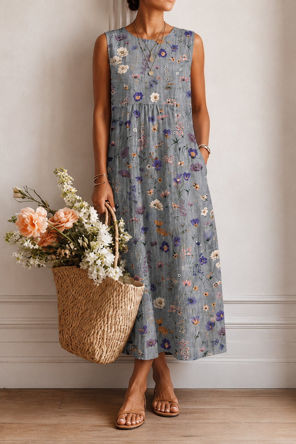 SERENA - VESTIDO MIDI DE DIARIO