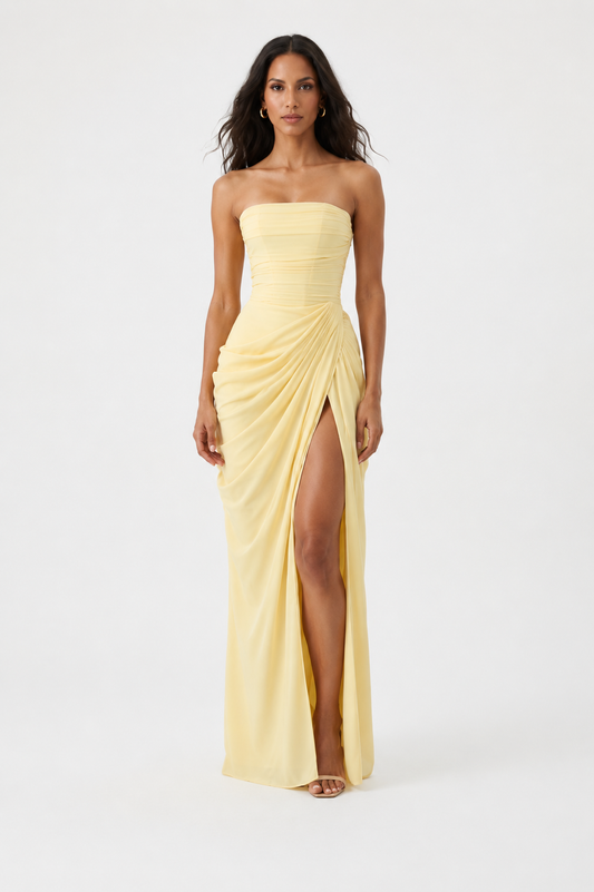 ANTONELLA - VESTIDO LARGO ELEGANTE DE GASA