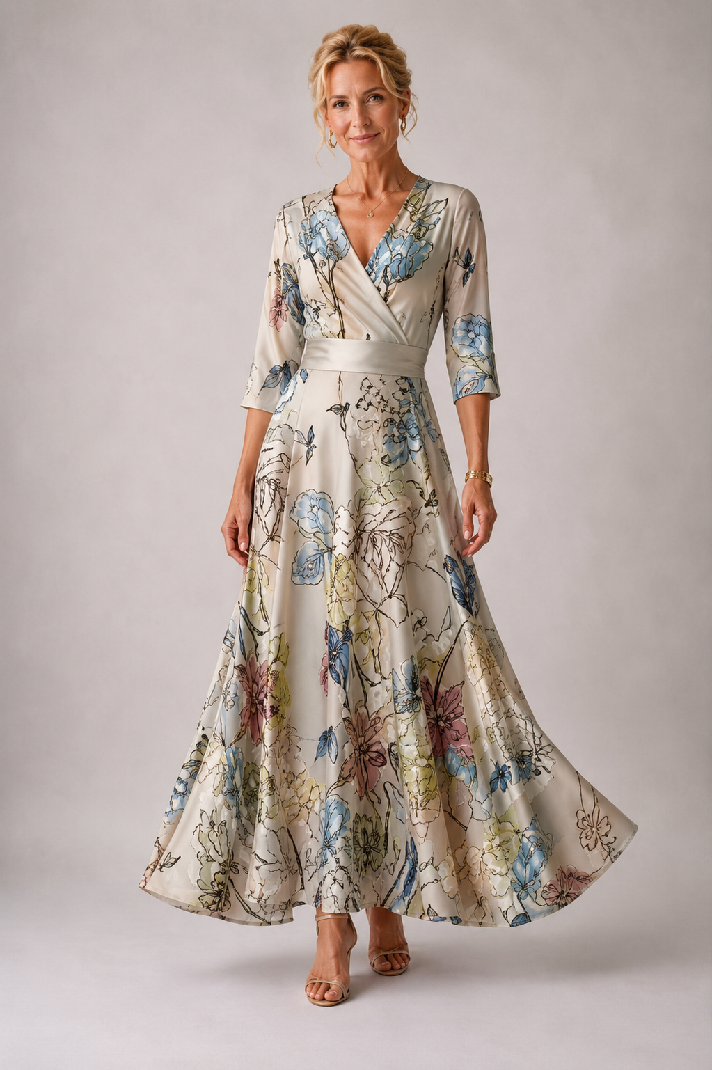 ISA - VESTIDO MIDI DE ESTAMPADO FLORAL
