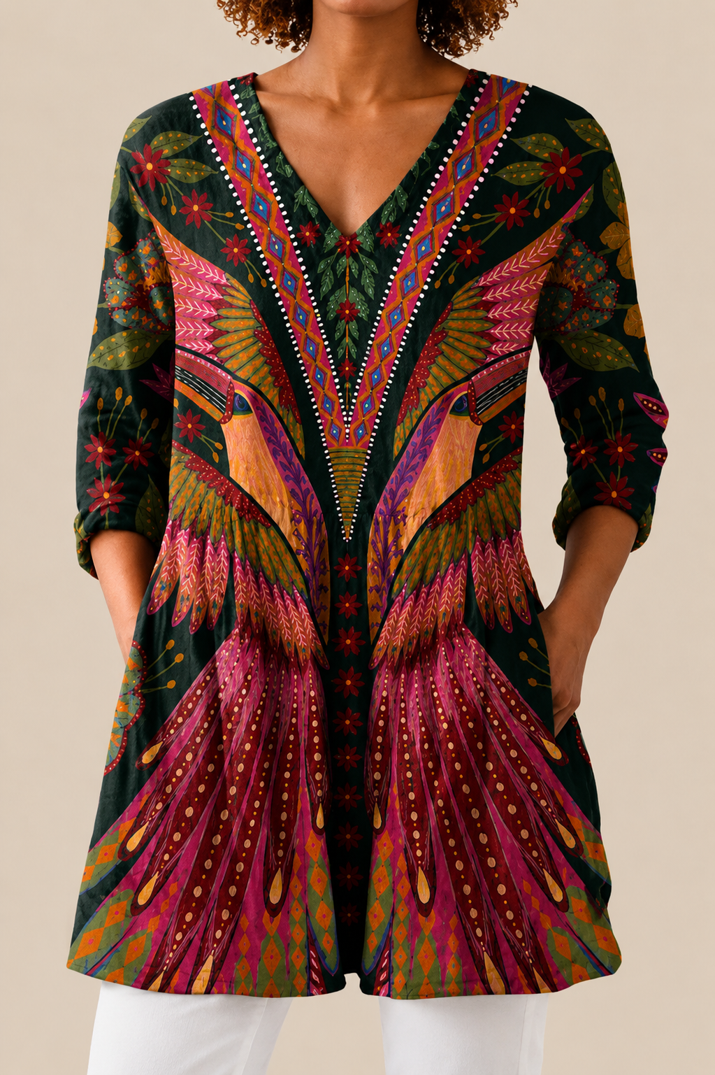 MILA - BLUSA LARGA DE ESTAMPADO