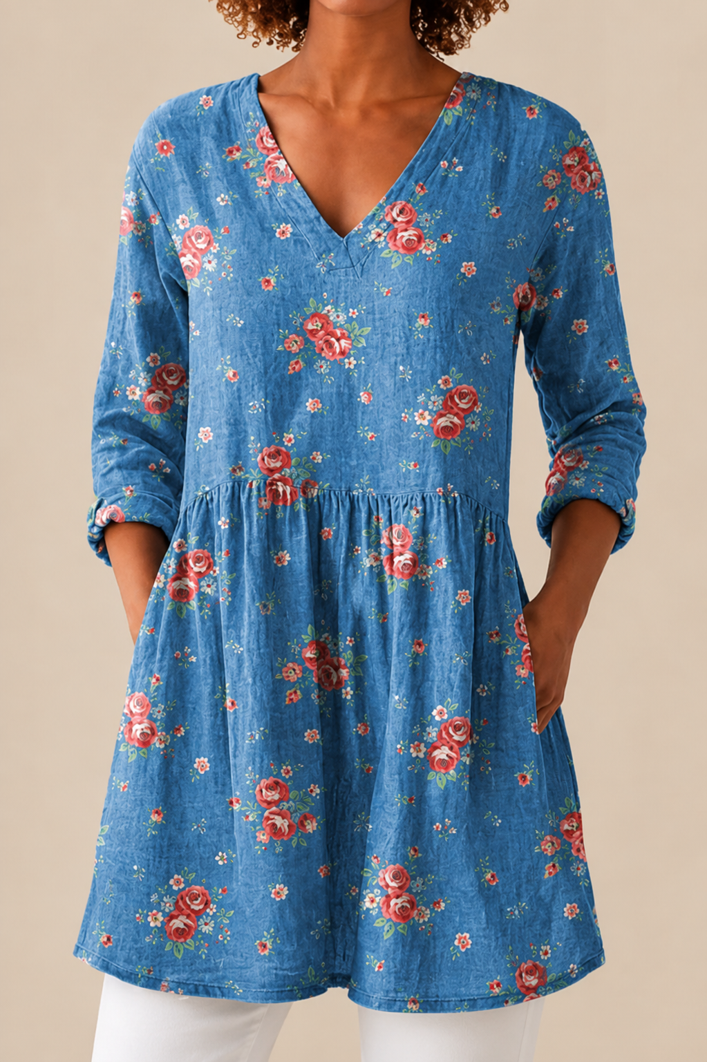 AYLA - BLUSA LARGA DE ESTAMPADO