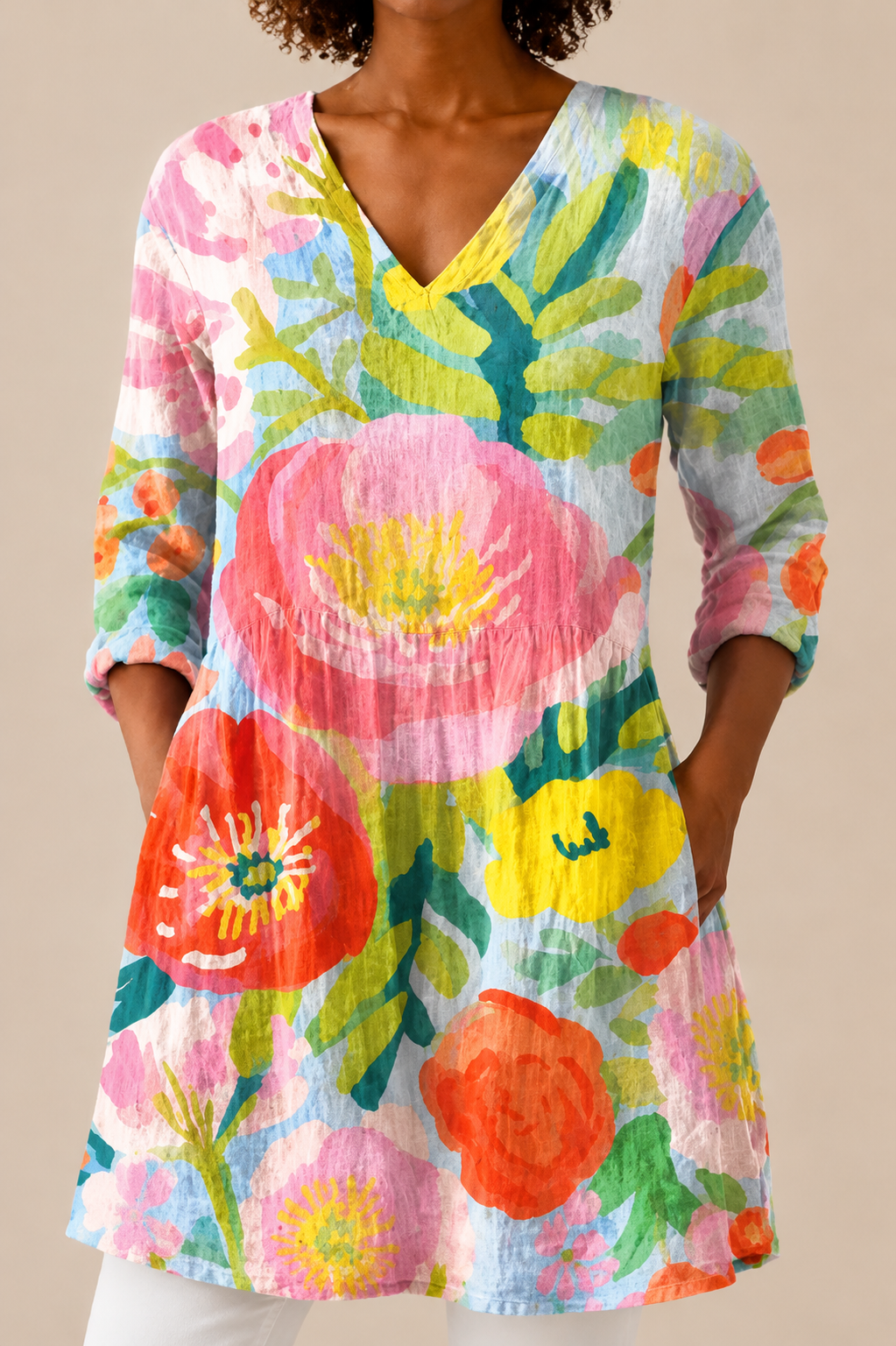 AYRA - BLUSA LARGA DE ESTAMPADO