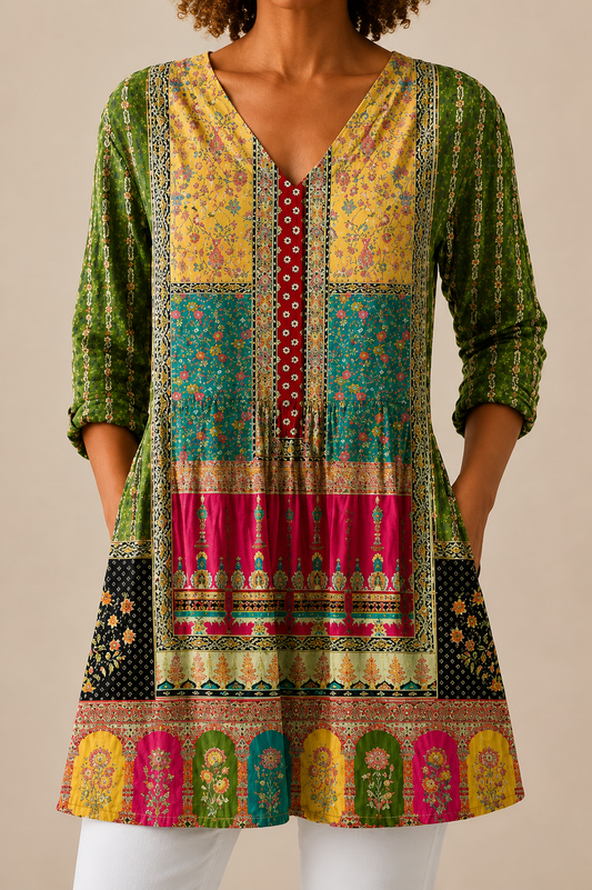 NYLA - BLUSA LARGA DE ESTAMPADO
