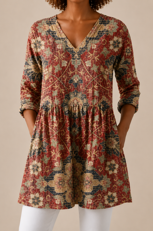 WREN - BLUSA LARGA DE ESTAMPADO