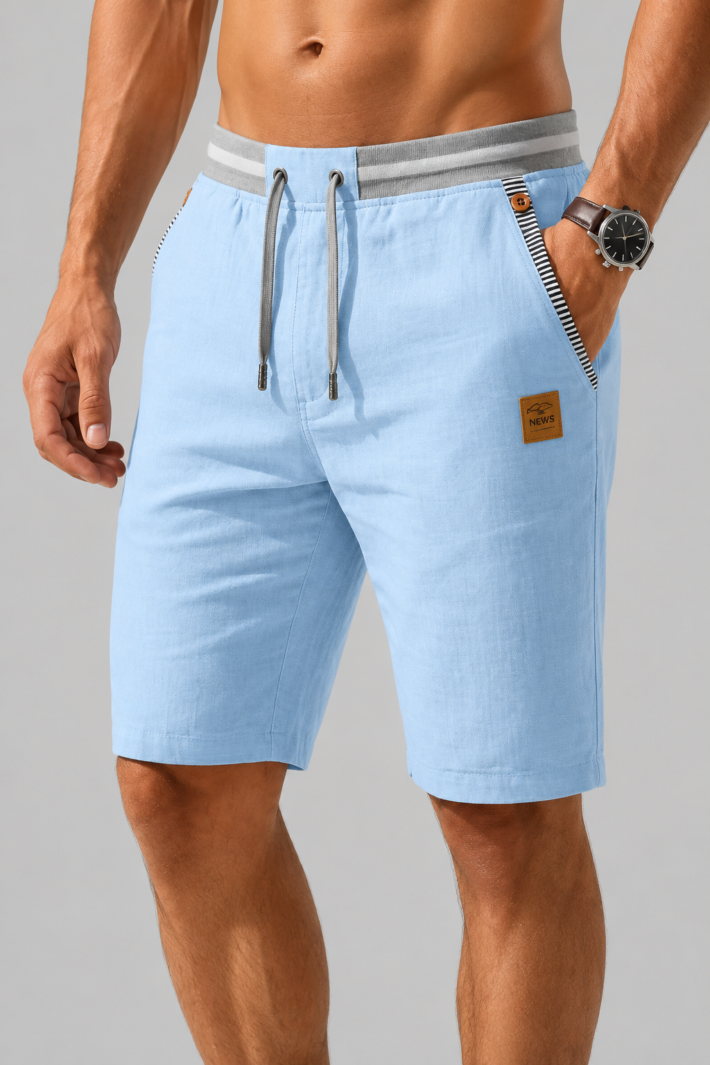 MARCHETTI - PANTALONES CORTOS LIGEROS DE VERANO CON CORDÓN AJUSTABLE