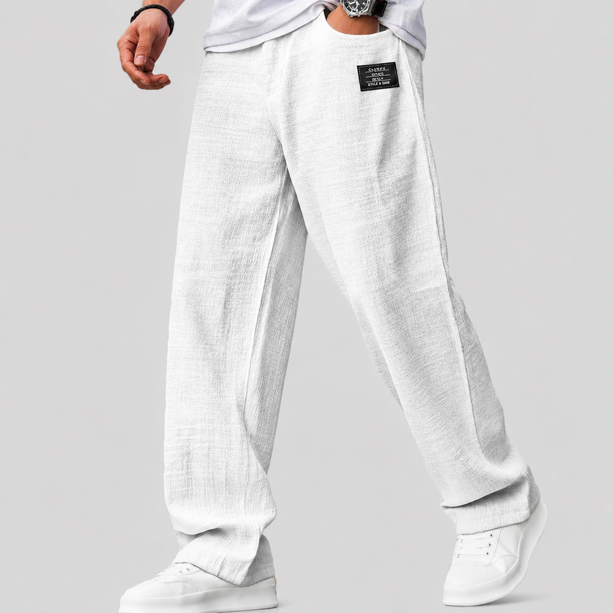 MARCO - PANTALONES DE LINO CASUAL PREMIUM