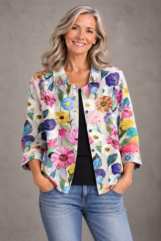 ROSAMONDE - BLUSA FLORAL DE MANGA LARGA