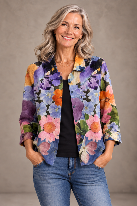 MARGUERITA - BLUSA FLORAL DE MANGA LARGA