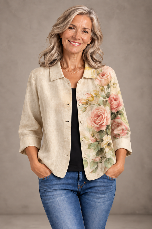 FAUSTINA - BLUSA FLORAL DE MANGA LARGA