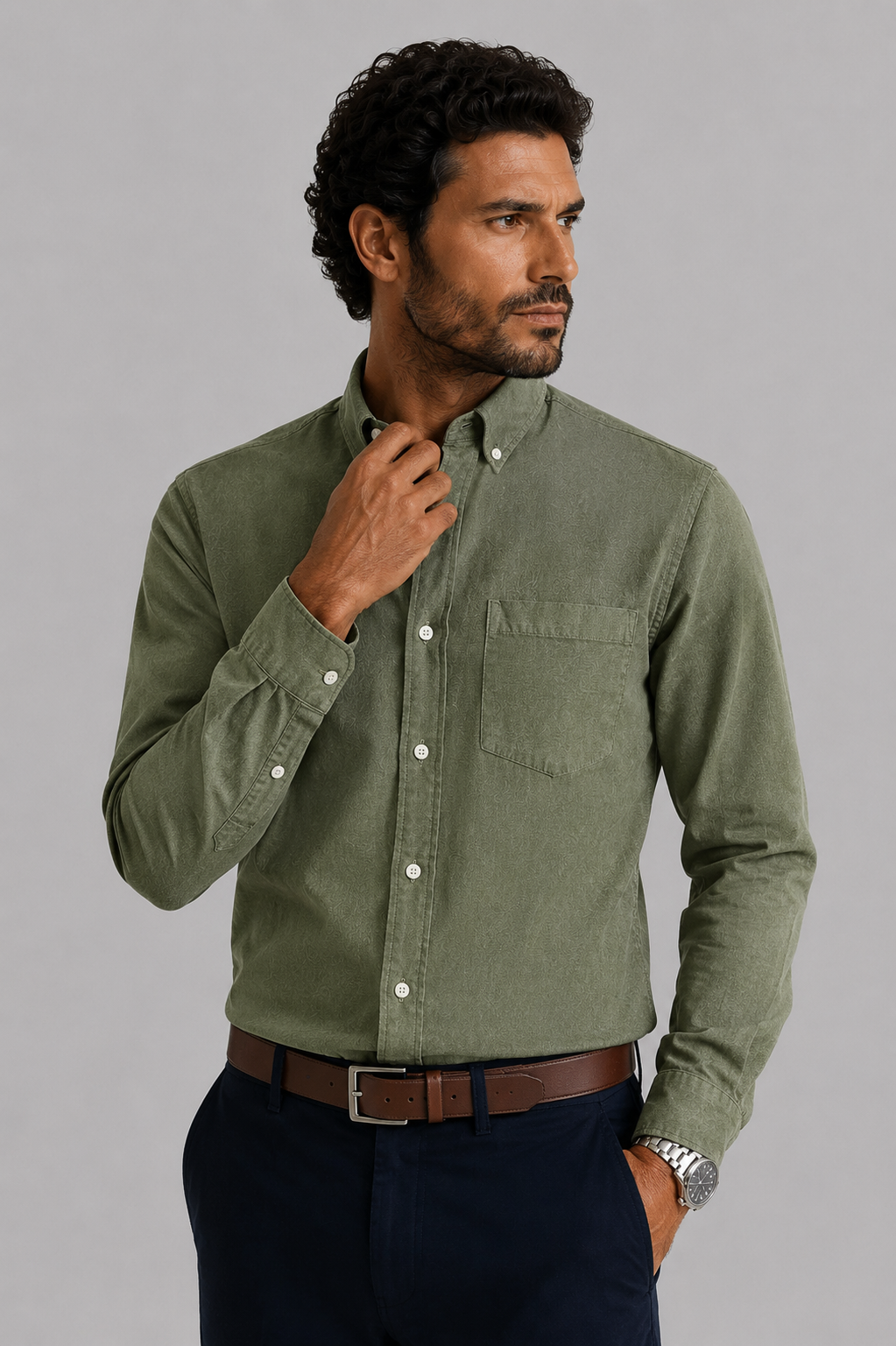 CARLOS - CAMISA INFORMAL DE ALGODÓN