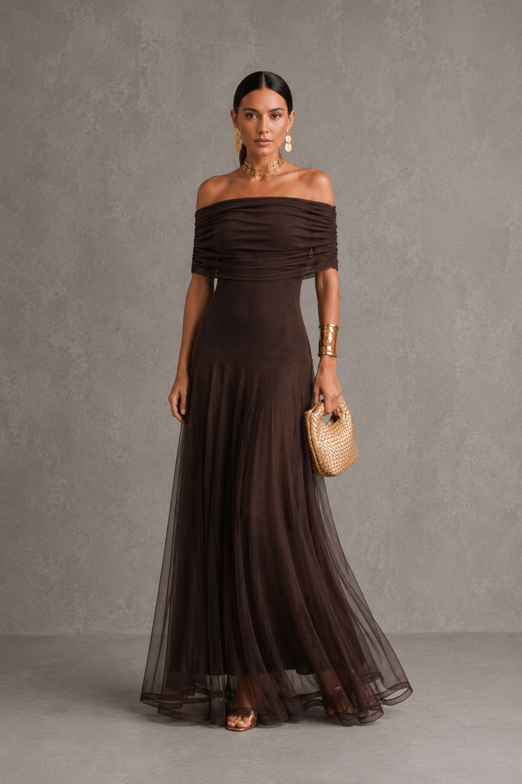 CARLA - VESTIDO LARGO ELEGANTE