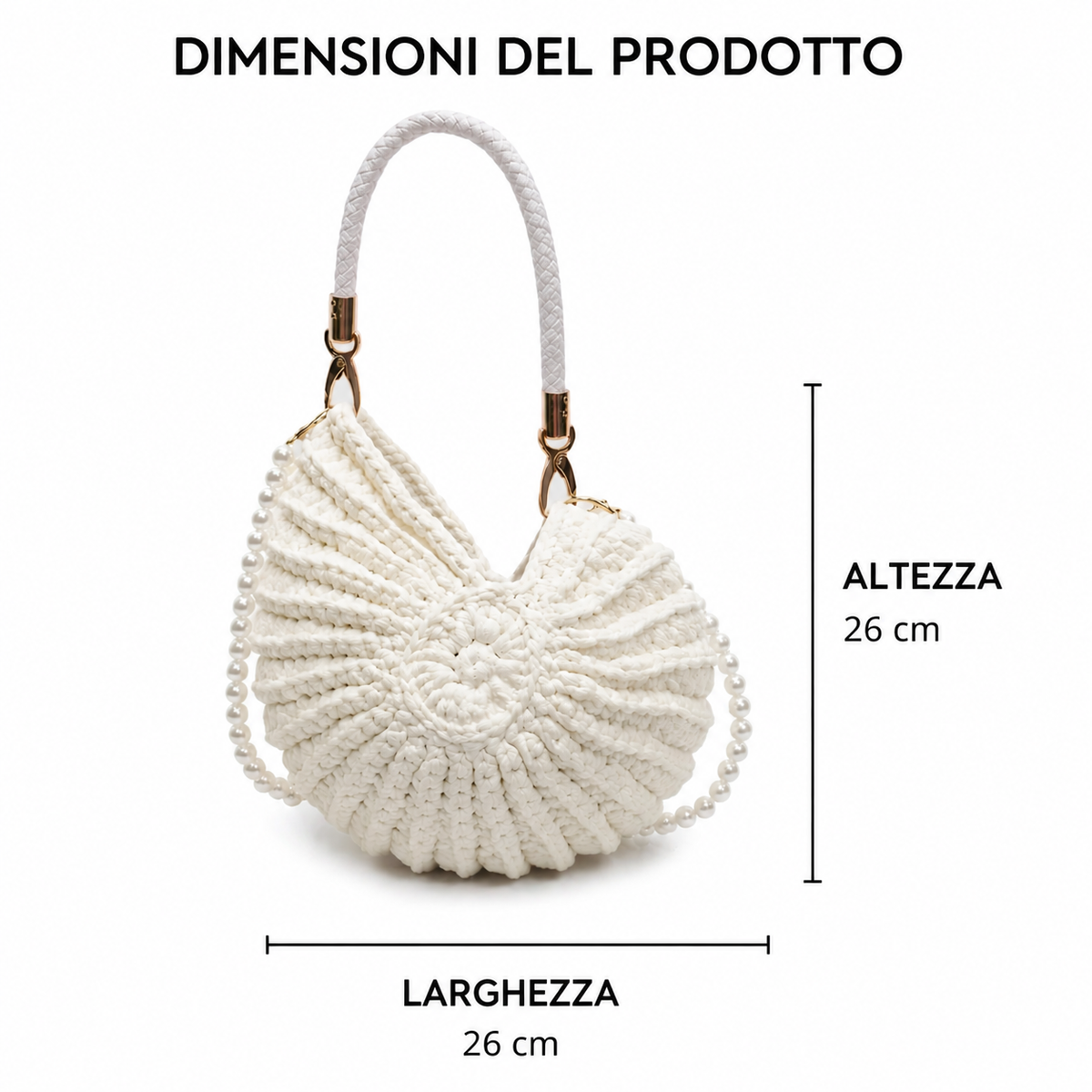 TEA - BOLSO TOTE TEJIDO CON ASA DE CADENA