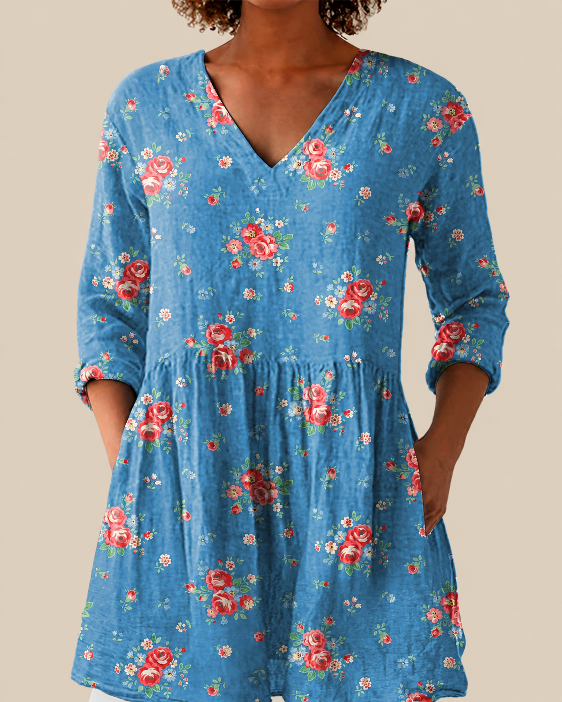 AYLA - BLUSA LARGA DE ESTAMPADO