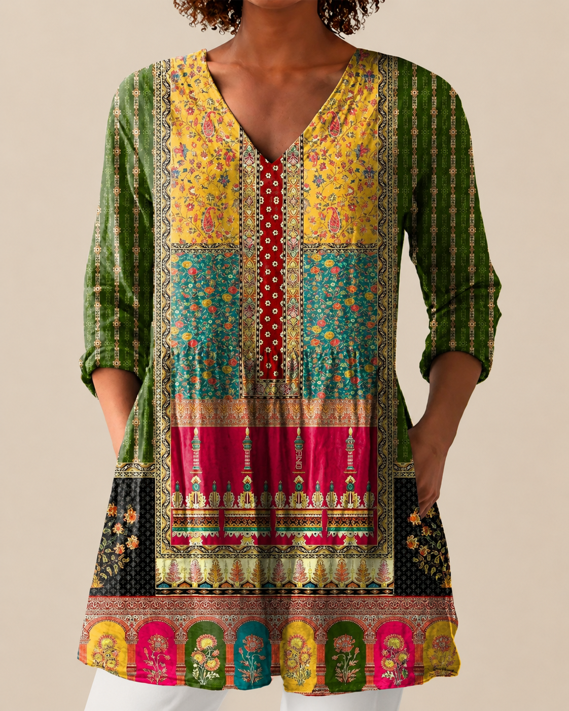 NYLA - BLUSA LARGA DE ESTAMPADO
