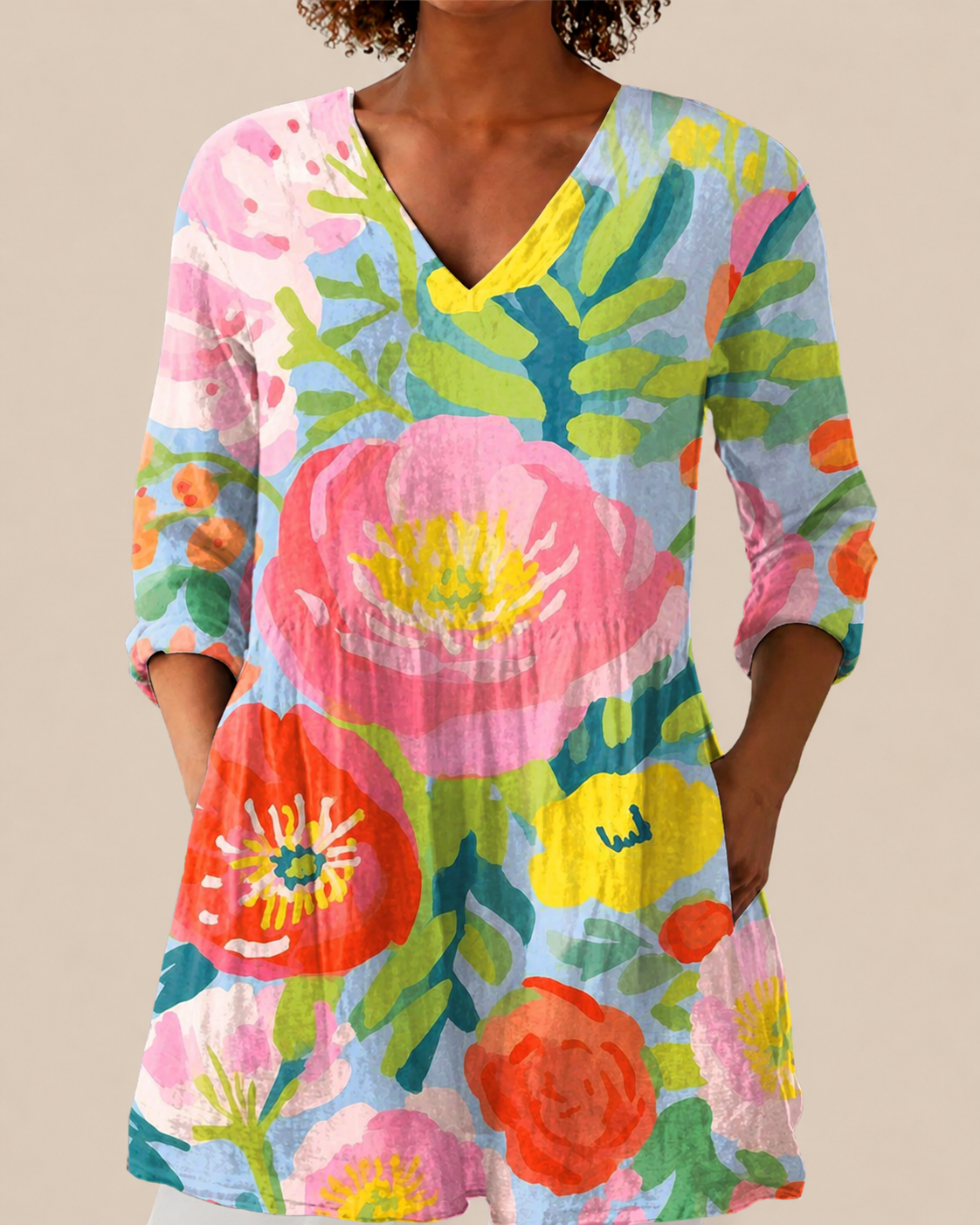 AYRA - BLUSA LARGA DE ESTAMPADO